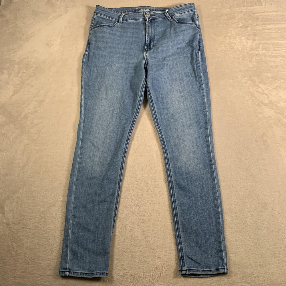 Old Navy Jeans Womens 14‎ Light Wash Blue High-Rise Super Skinny Stretch Denim